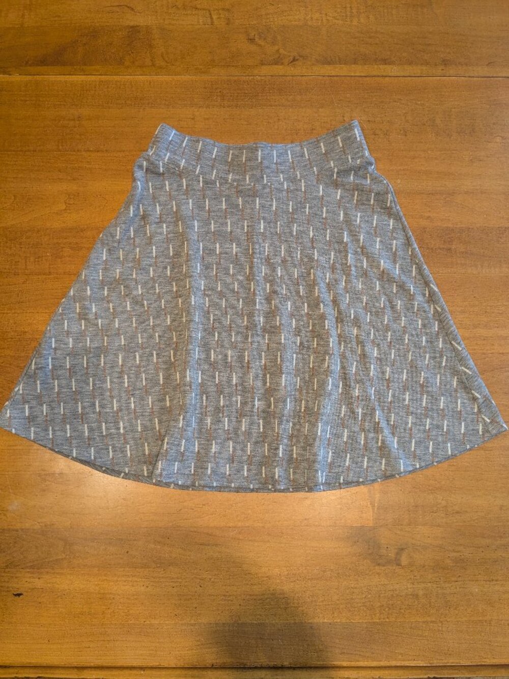Ibex Juliet Skirt Womens Small Grey Print 100 Merino Wool A Line Flare Mini Knit